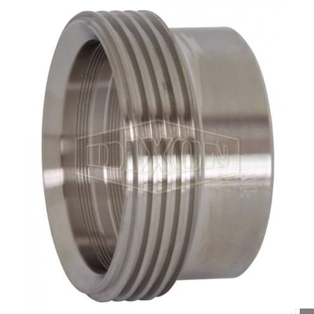 Dixon Recessless Ferrule, 4 in Nominal, Thread Beveled Seat End Style, 304 SS, Domestic 15R-G400